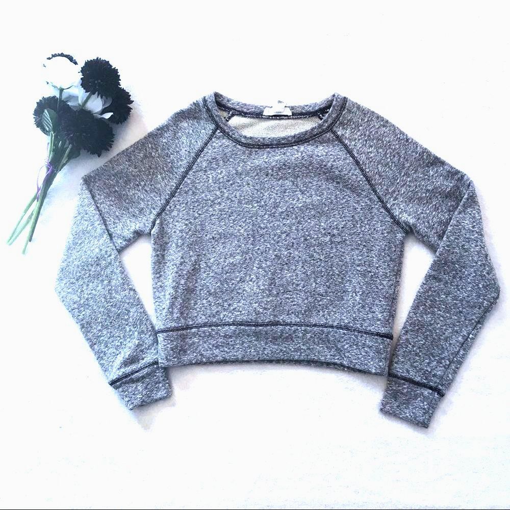 Forever 21 Crop Crewneck Sweatshirt Size Small Navy